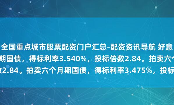 全国重点城市股票配资门户汇总-配资资讯导航 好意思国财政部拍卖三个月期国债，得标利率3.540%，投标倍数2.84。拍卖六个月期国债，得标利率3.475%，投标倍数2.38。