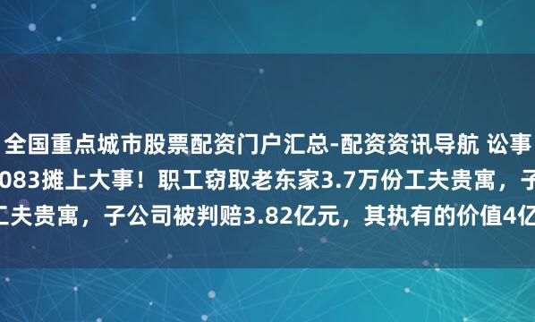 全国重点城市股票配资门户汇总-配资资讯导航 讼事打6年到最高法，300083摊上大事！职工窃取老东家3.7万份工夫贵寓，子公司被判赔3.82亿元，其执有的价值4亿元股权遭冻结